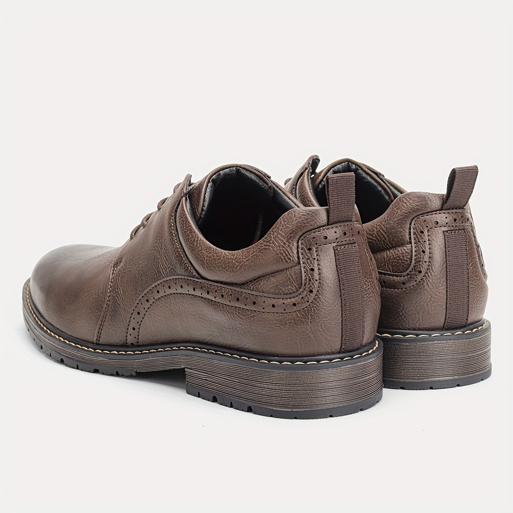 Classic Brogue Derby Dress Shoes