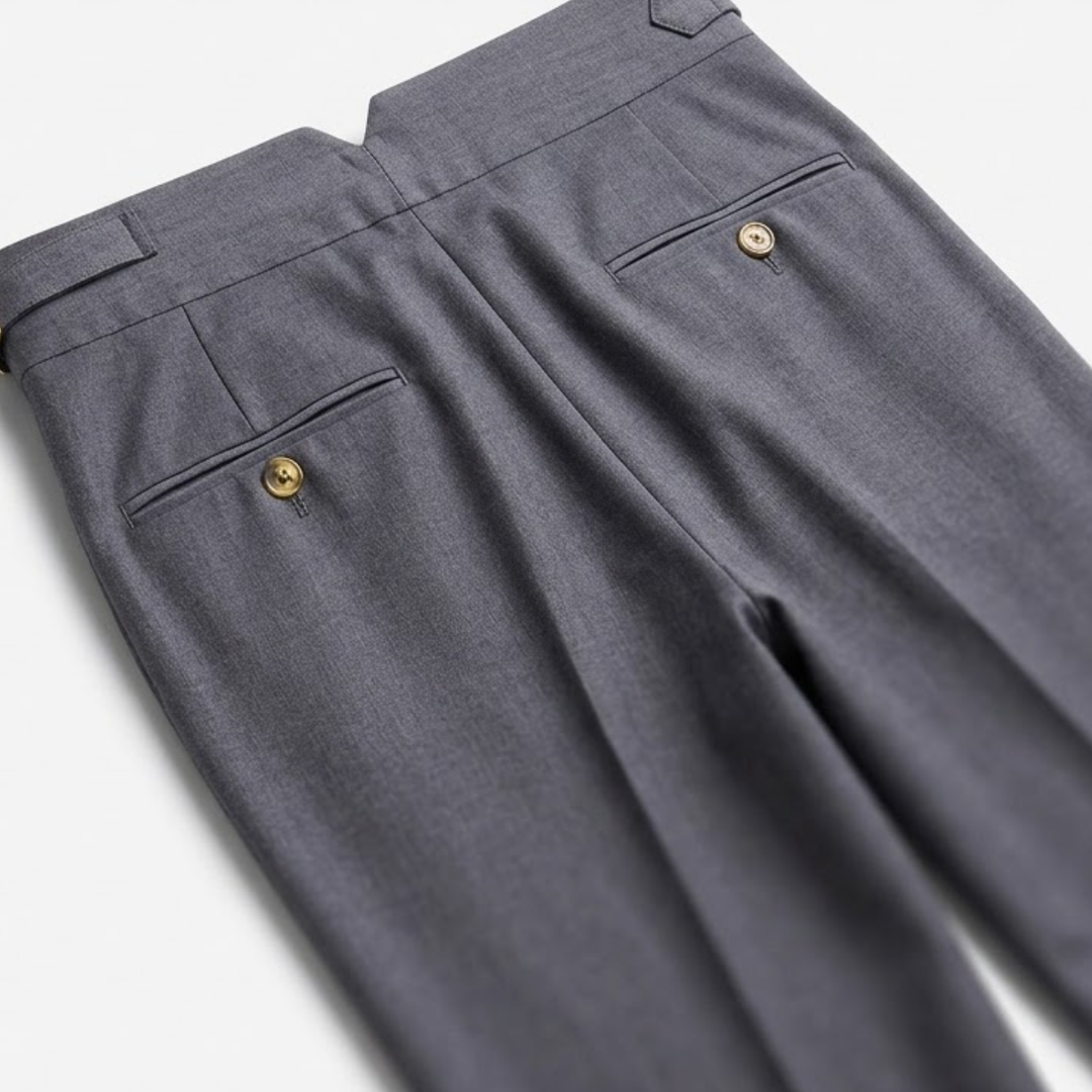High-Rise Pleated Tailored Trousers