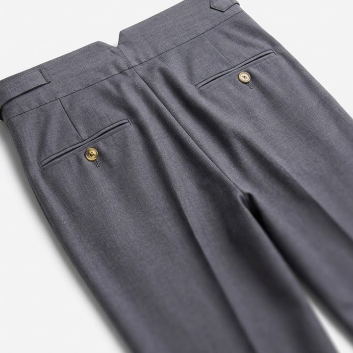 High-Rise Pleated Tailored Trousers
