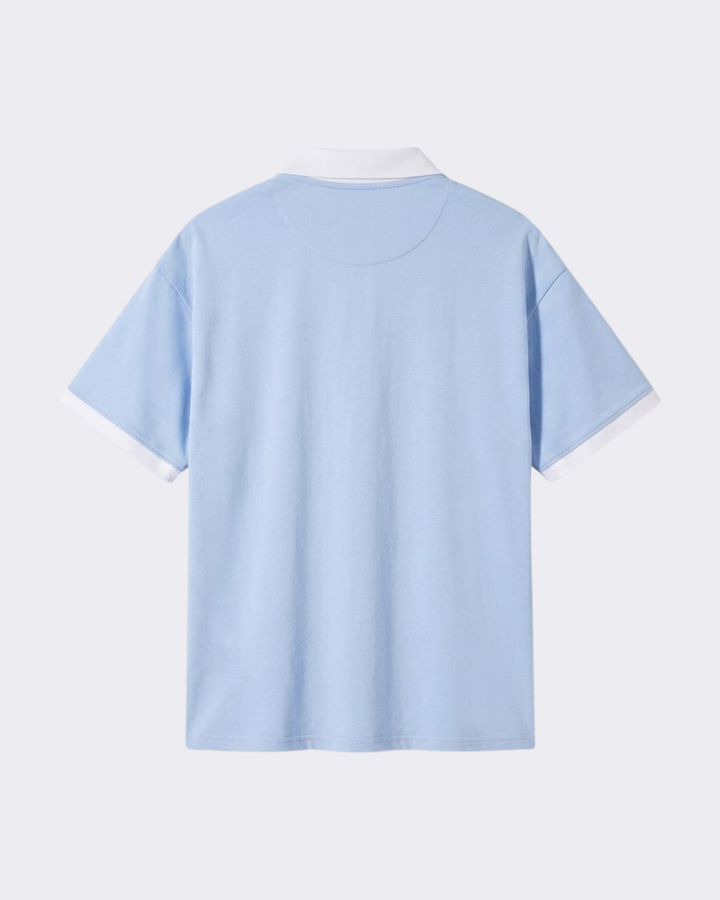 Evan Contrast-Knit Polo Shirt