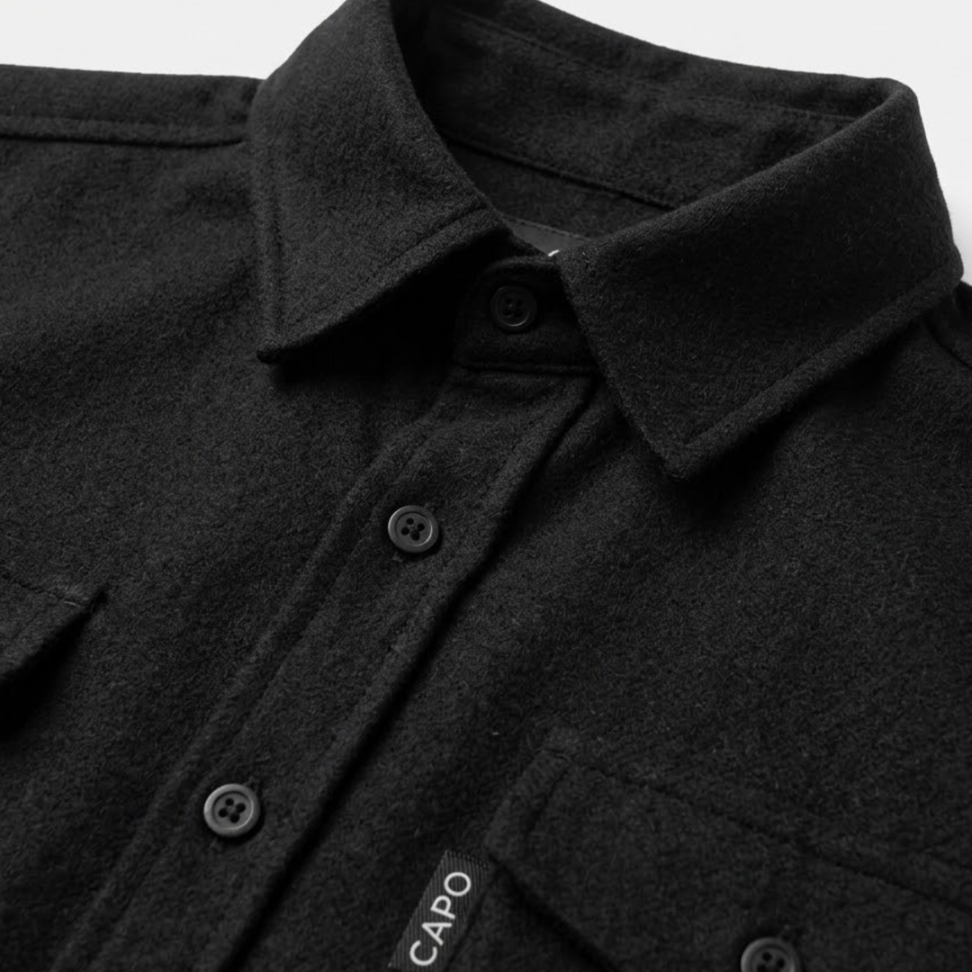 Classic Button-Up Overshirt with Chest Pockets