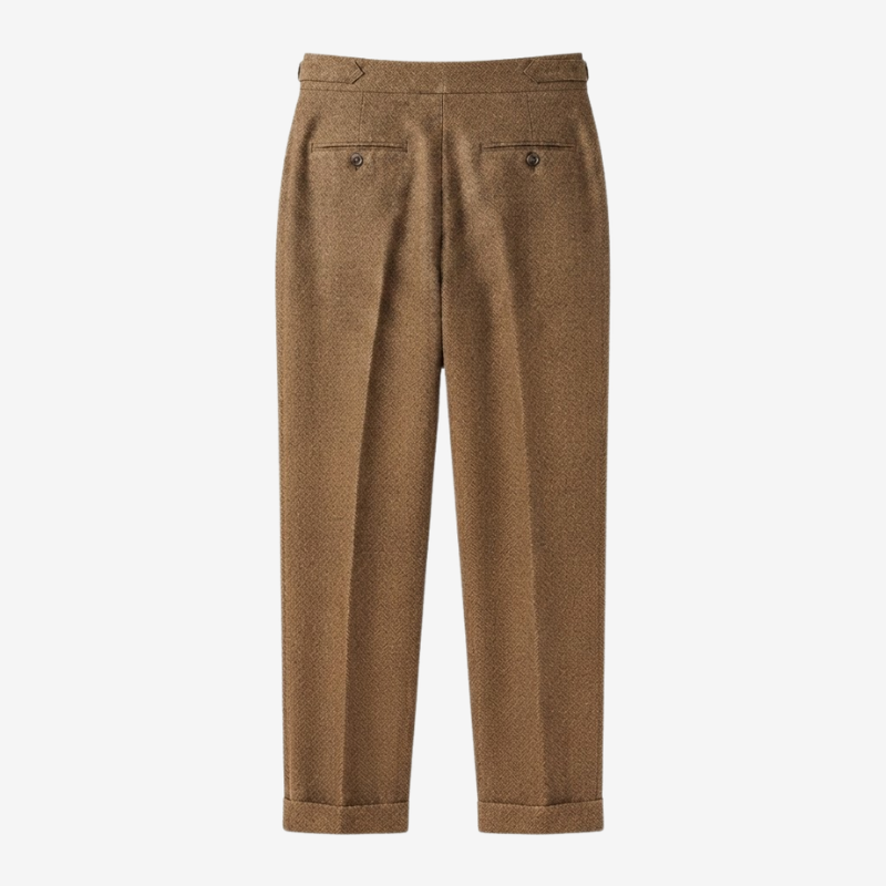 Classic Pleated Trousers with Side Adjusters