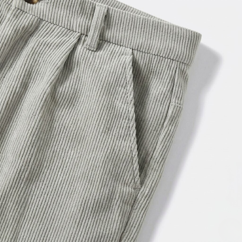 Pleated Corduroy Trousers