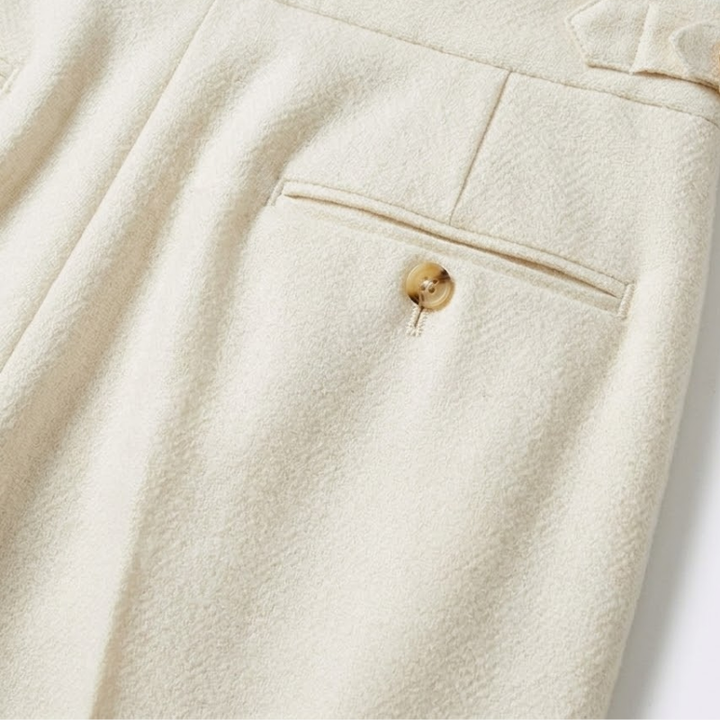 Double Pleat Trousers with Side Adjusters