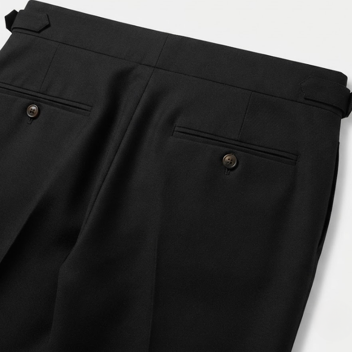 Double-Pleat Relaxed Tapered Pants