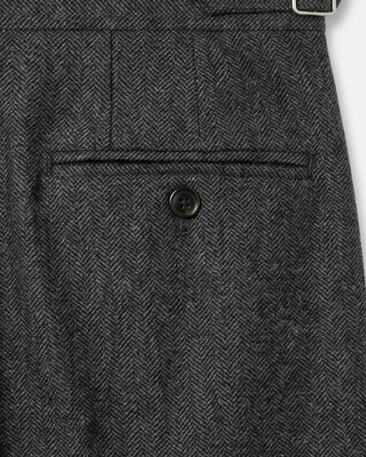 High-Rise Wool Blend Tailored Trousers