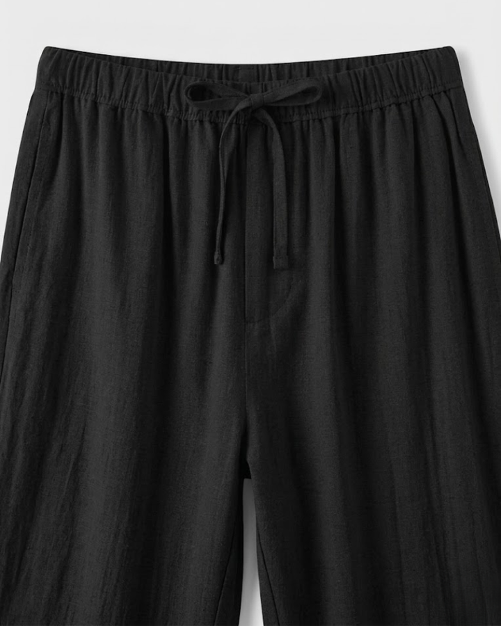Tailored Pleated Linen Pants