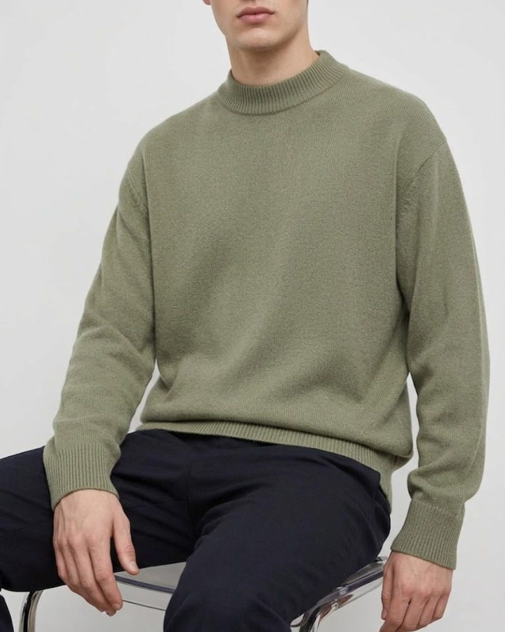 Harvey Premium Merino Mock Neck Sweater