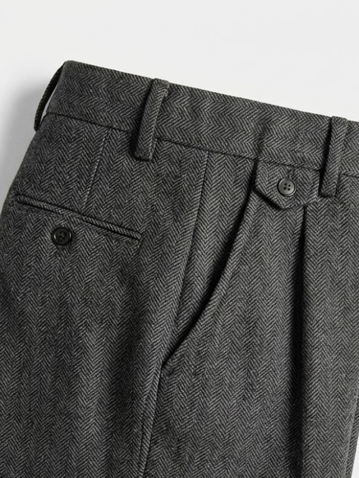 Pleated Wool Trousers