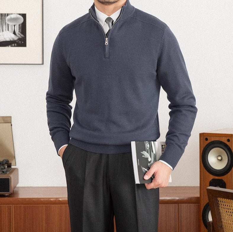 Claudio Stylish Half-Zip Pullover Jumper
