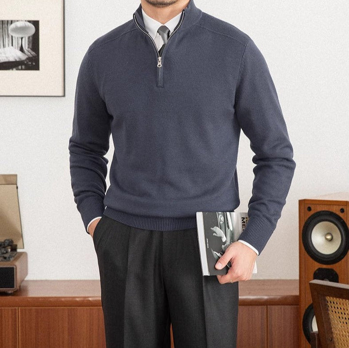Claudio Stylish Half-Zip Pullover Jumper