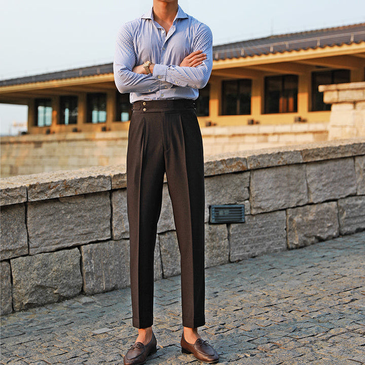 Tristan Elegant Pleated Trousers
