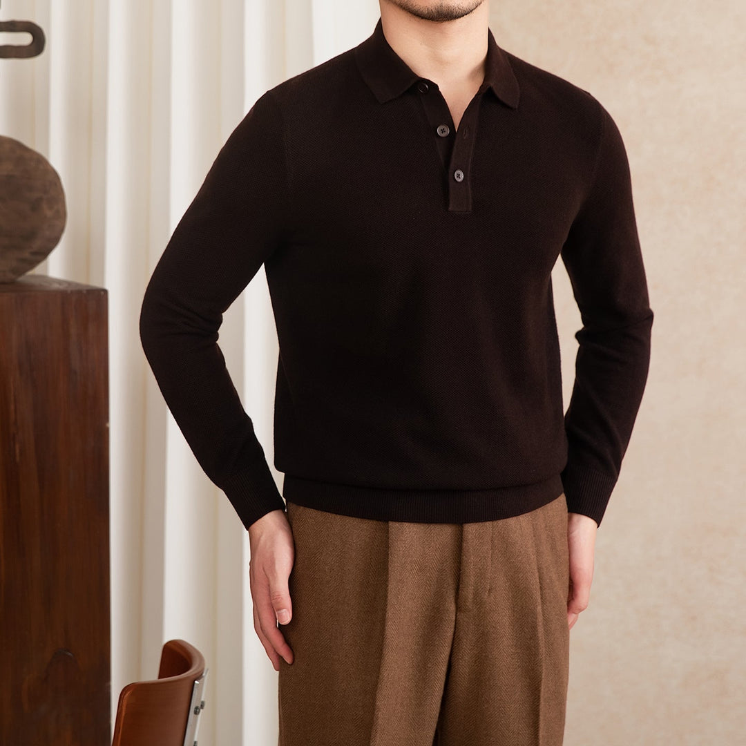 Federico Textured Knit Polo Shirt