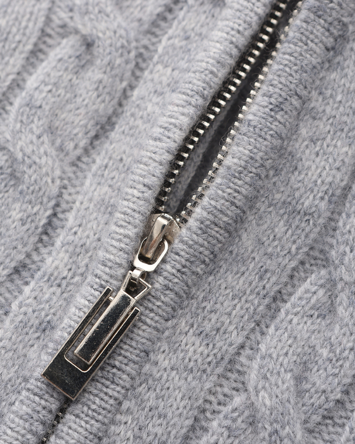 Harlan Cable-Knit Half-Zip Sweater