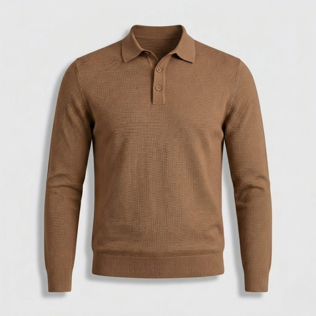 Federico Textured Knit Polo Shirt