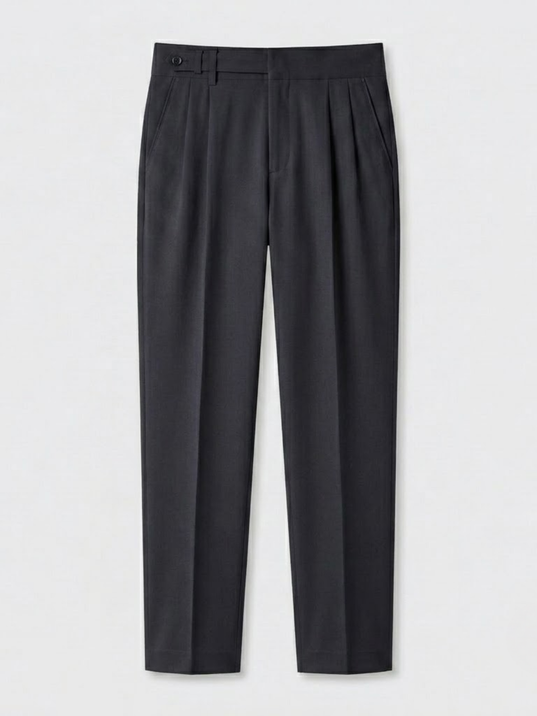 Single Pleat Belted Trousers