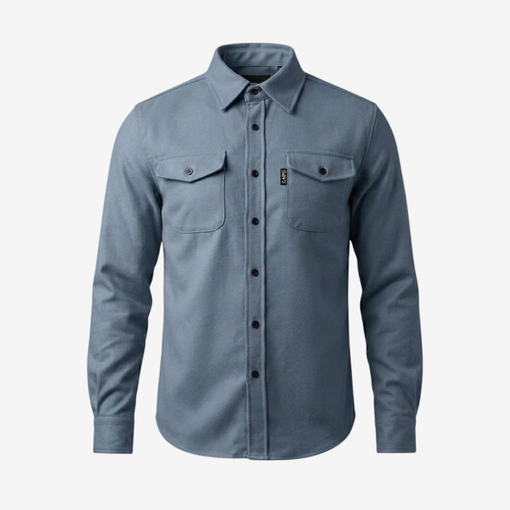 Classic Button-Up Overshirt with Chest Pockets