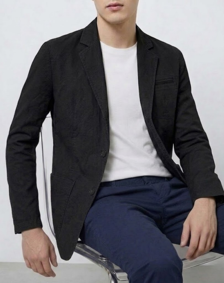 Relaxed Cotton Canvas Button-Front Jacket