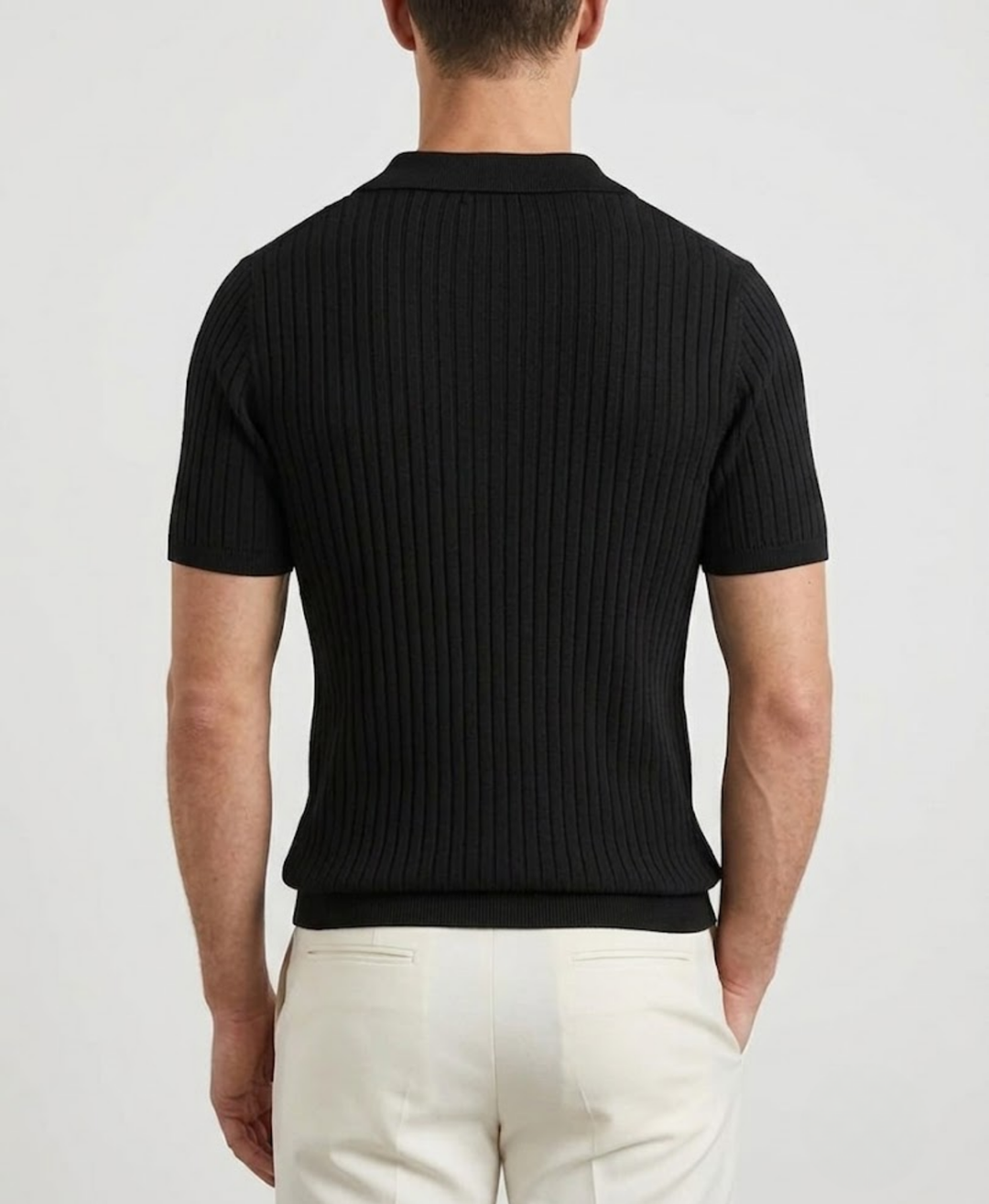 Classic Structured Knit Polo Shirt