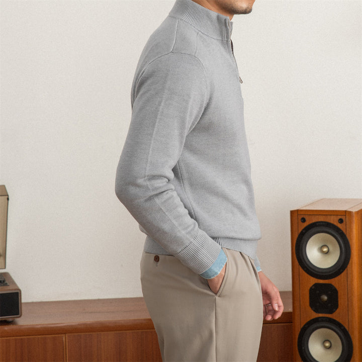Claudio Stylish Half-Zip Pullover Jumper