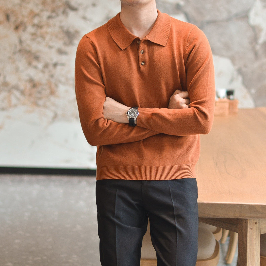 Henry Long-Sleeve Polo Shirt