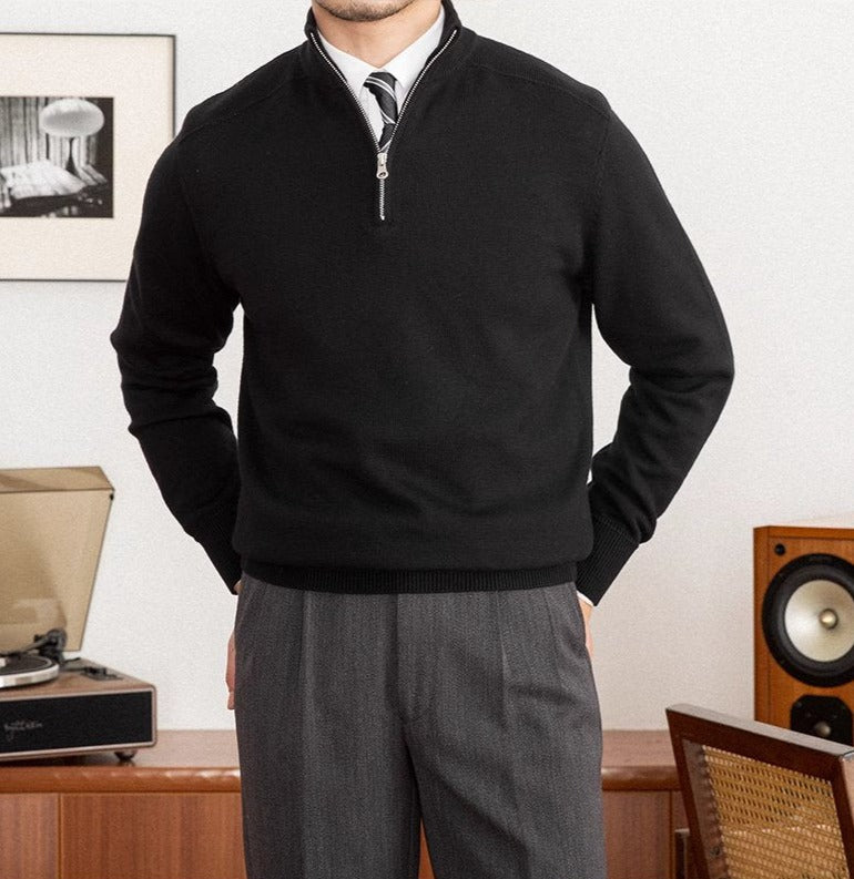 Claudio Stylish Half-Zip Pullover Jumper