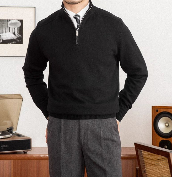 Claudio Stylish Half-Zip Pullover Jumper