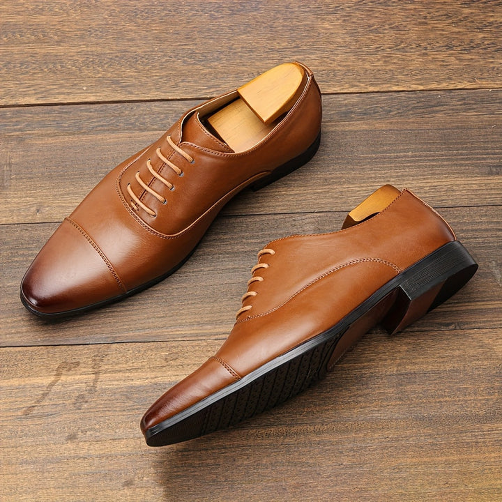 Classic Pointed-Toe Oxford Dress Shoes