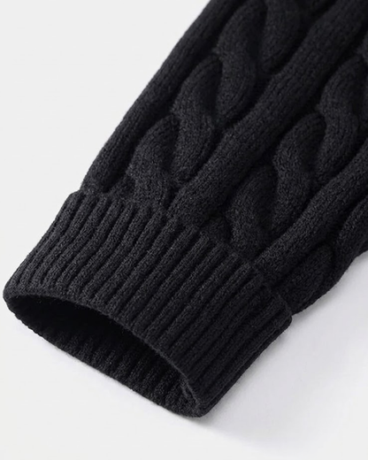 Cable Knit Quarter-Zip Sweater