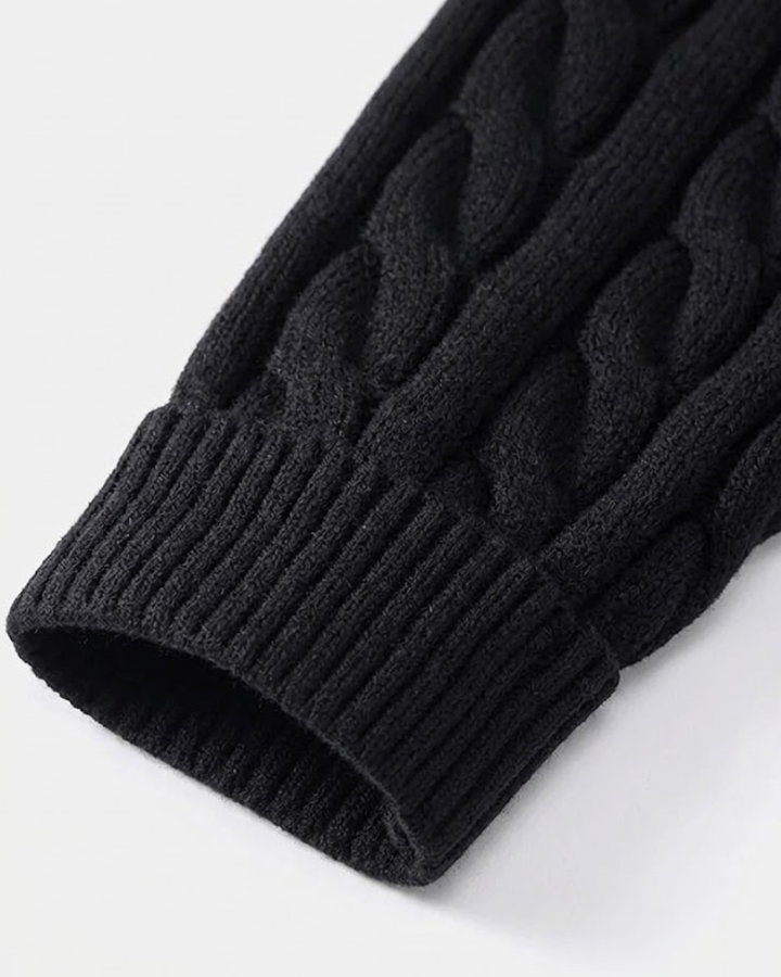 Cable Knit Quarter-Zip Sweater