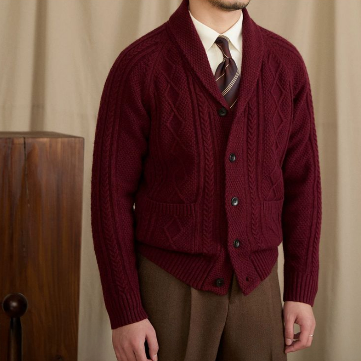 Dario Classic Cable-Knit Cardigan