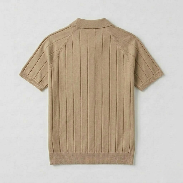 Massimo Premium Ribbed Knit Polo Shirt