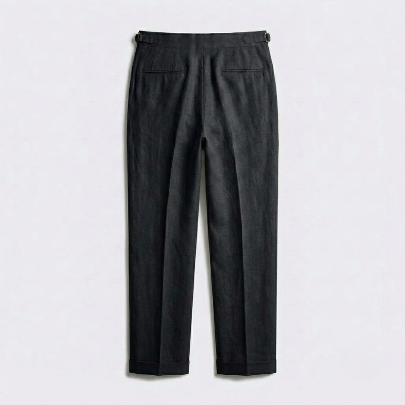 Classic Pleated Linen Trousers