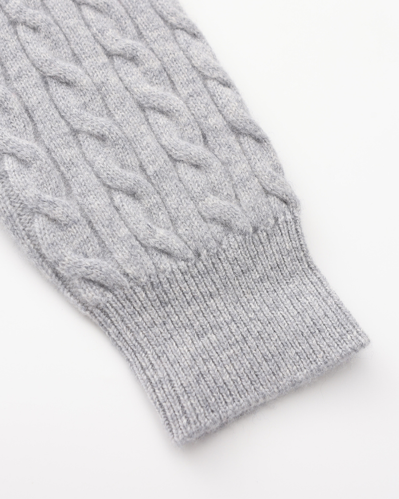 Harlan Cable-Knit Half-Zip Sweater