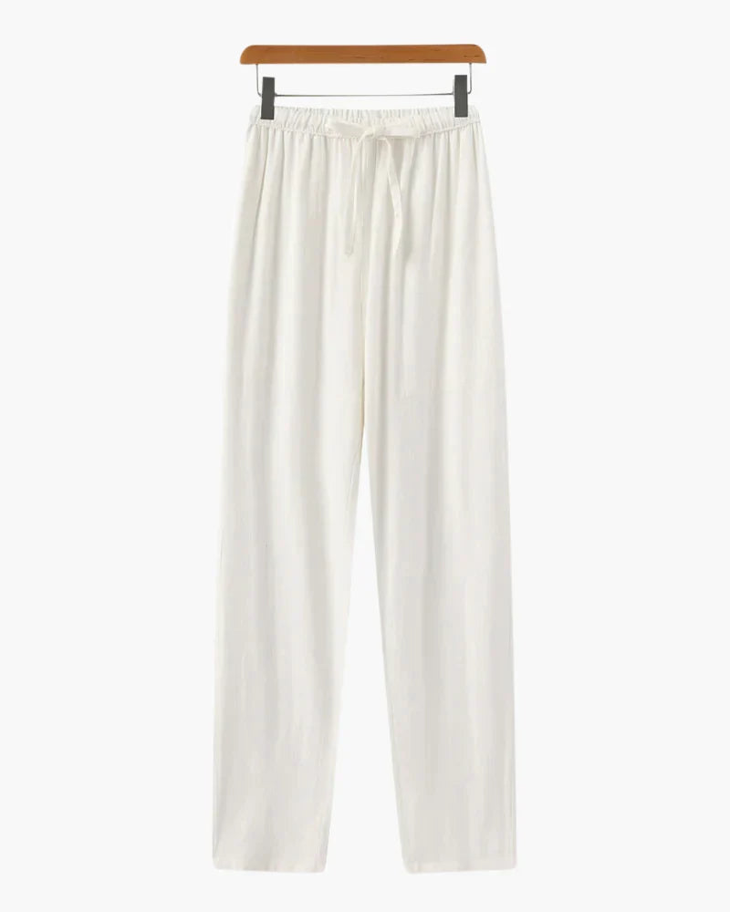 Tailored Pleated Linen Pants