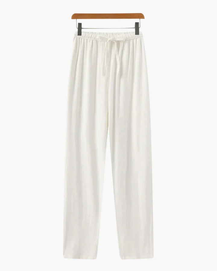 Tailored Pleated Linen Pants