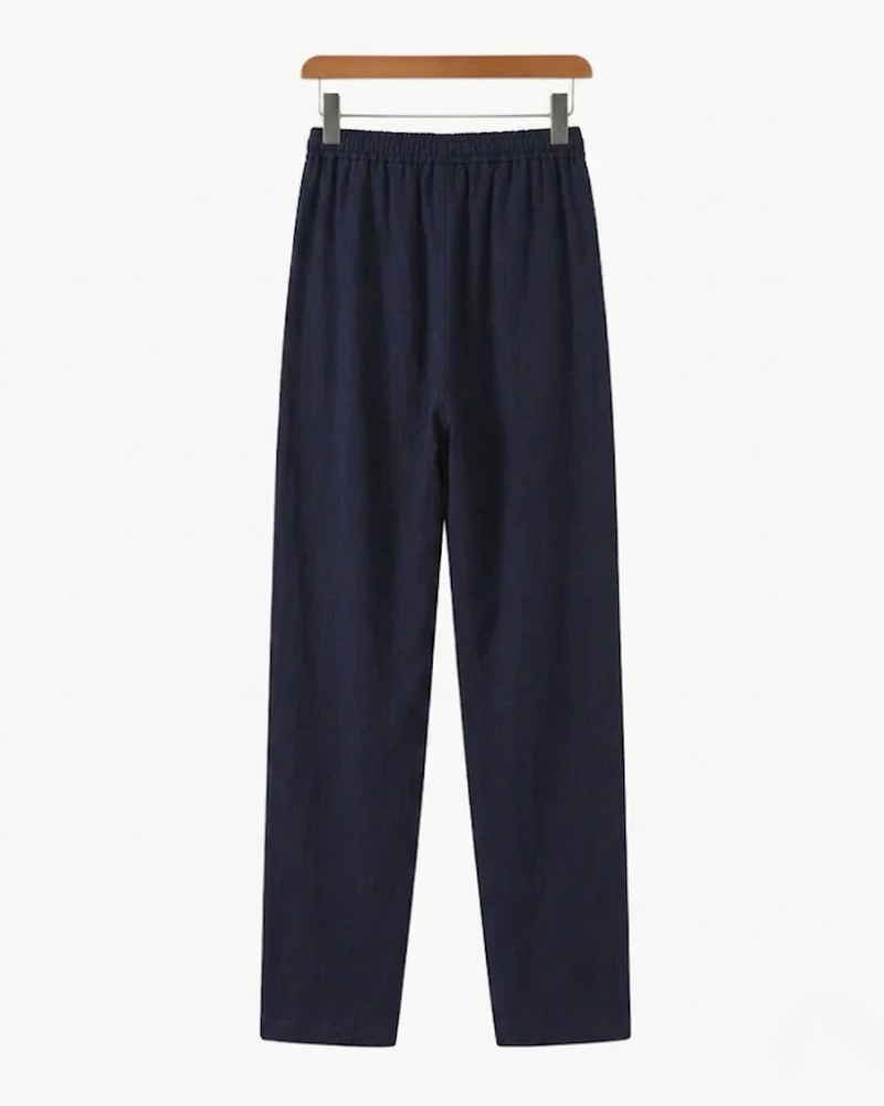 Tailored Pleated Linen Pants
