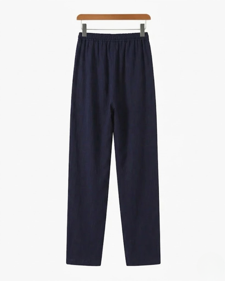 Tailored Pleated Linen Pants