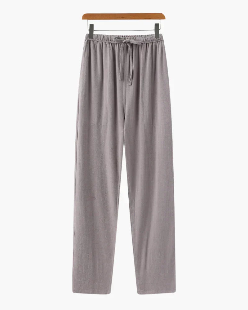 Tailored Pleated Linen Pants