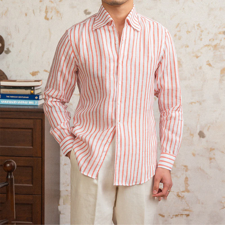 Lorenzo Classic Striped Linen Shirt