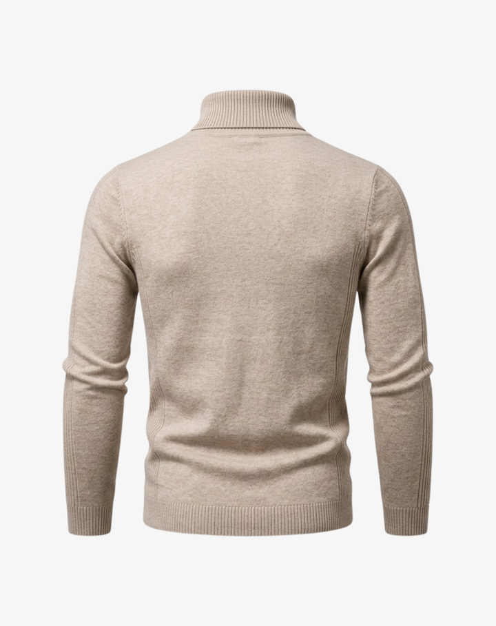 Slim Fit Turtleneck Knit Sweater