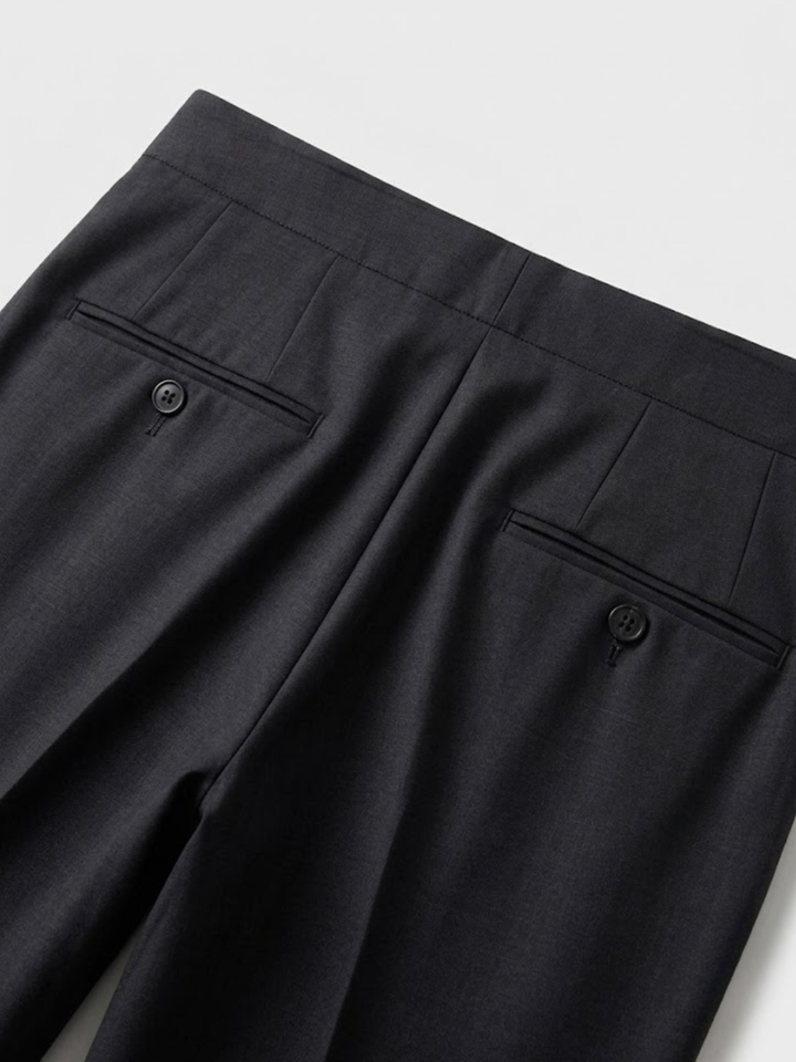 Single Pleat Belted Trousers