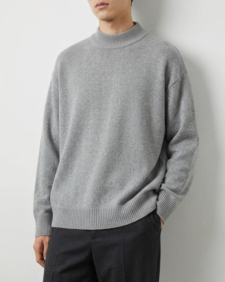 Harvey Premium Merino Mock Neck Sweater
