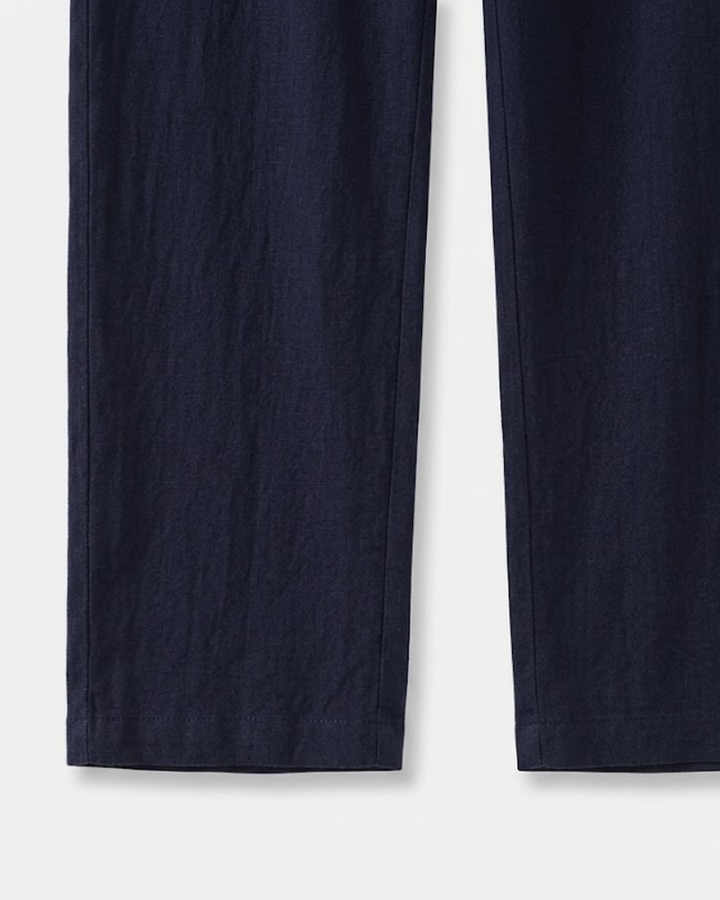 Tailored Pleated Linen Pants