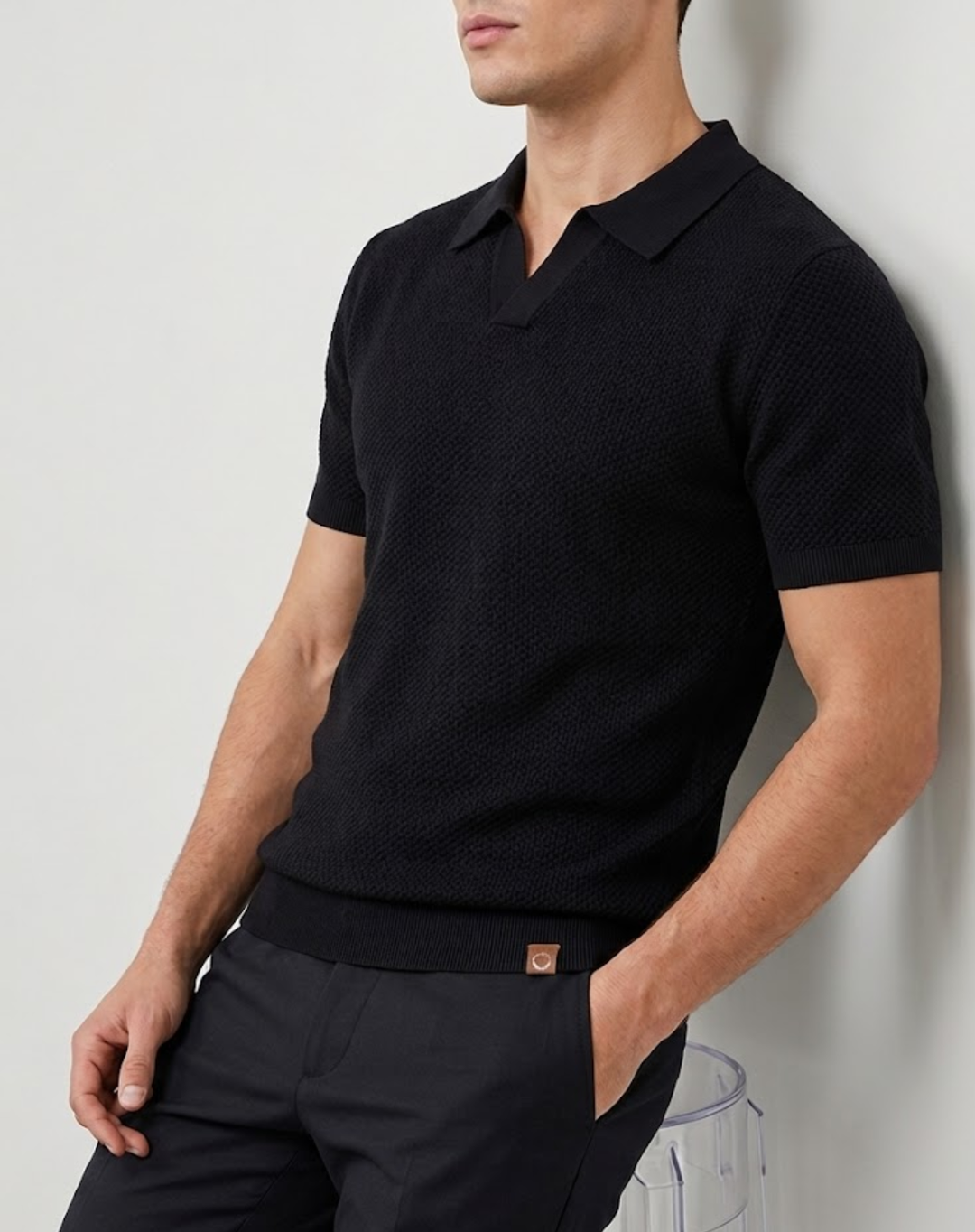 Textured Modern Fit Polo Shirt