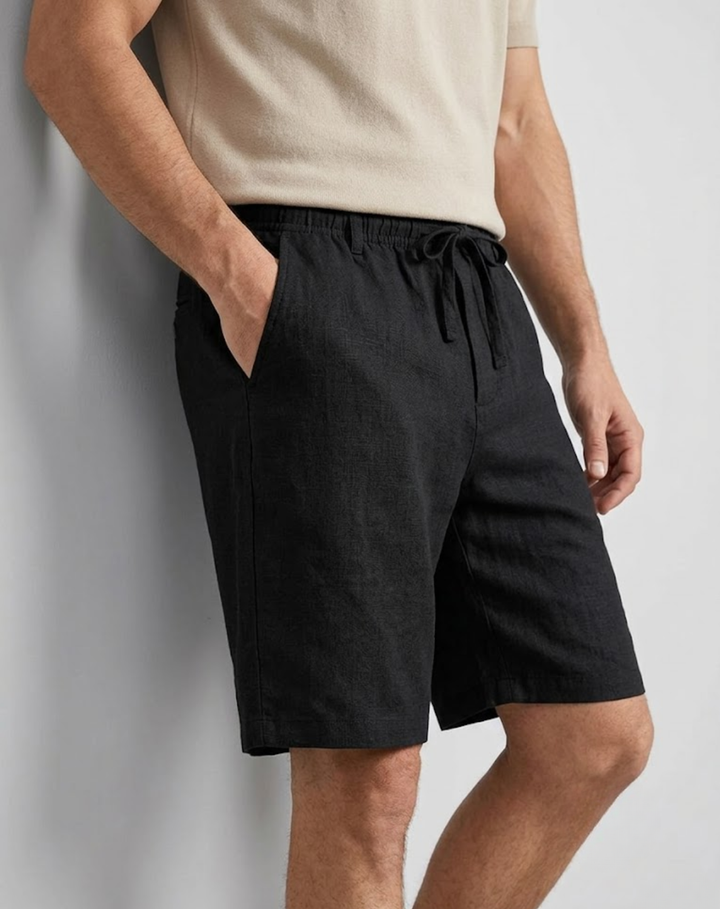 Lightweight Linen Drawstring Shorts