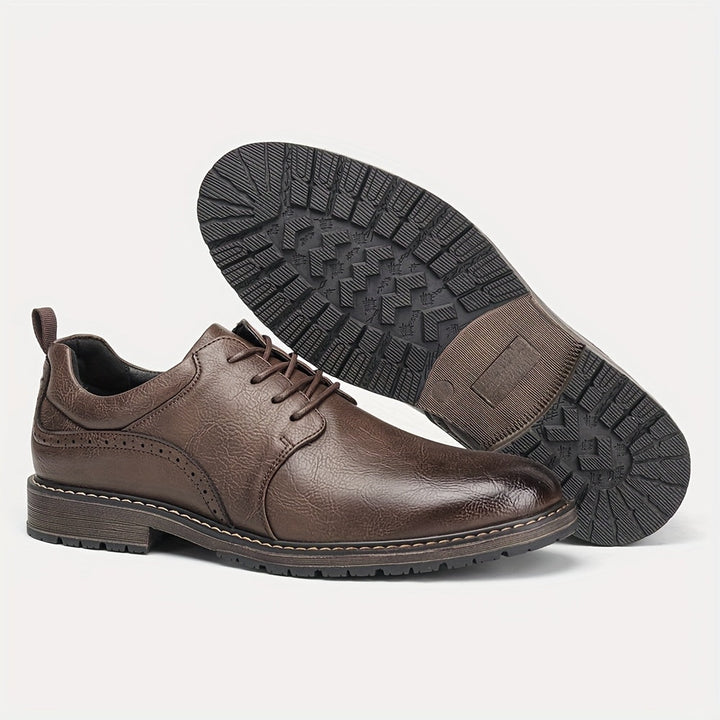 Classic Brogue Derby Dress Shoes