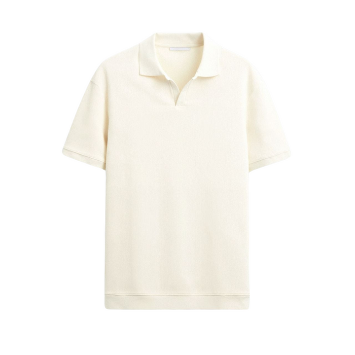 LEON Premium Knit Open-Collar Polo Shirt