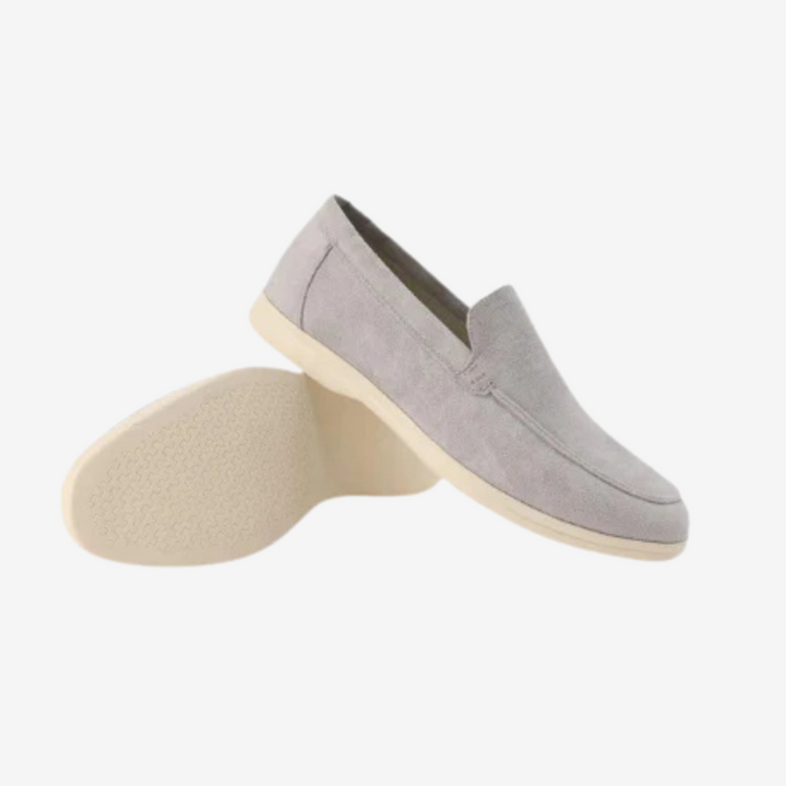 Men’s Quarter-Zip, Relaxed Trousers & Suede Loafers – 3-Piece Outfit