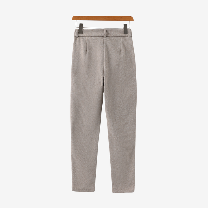 Tailored Tapered Herringbone Trousers